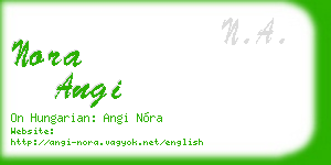 nora angi business card