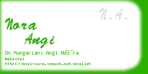 nora angi business card